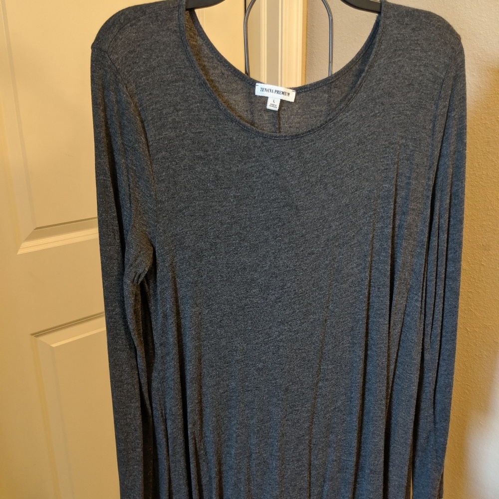 Grey tunic top